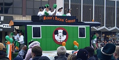 Mickey Mouse on St Paddy's Day in Kansas City