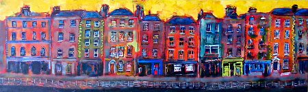 A painting of Dublin's Lower Ormond Quay