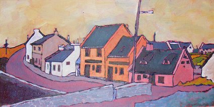 a painting of Doolin in Ireland's County Clare