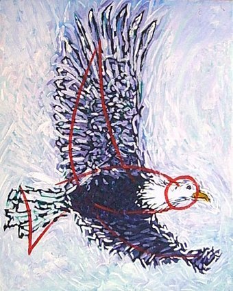 Eagle, Flight, a painting