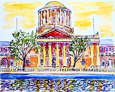 Painting: Four Courts Irish KC Kansas City Irish Festivals