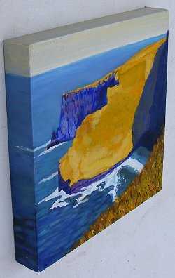 Side view of painting of the Cliffs of Moher