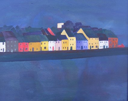 Painting of The claddagh in Galway