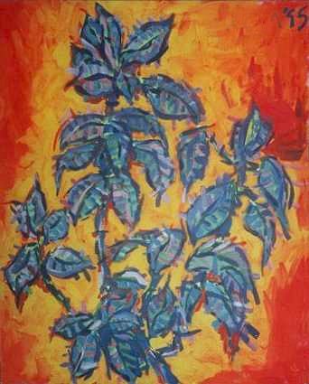 Rubber Plant, a painting