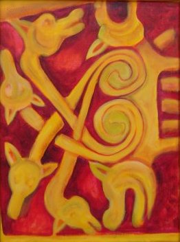 Cross of Moone painting