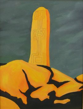 Painting of a Donegal Standing Stone