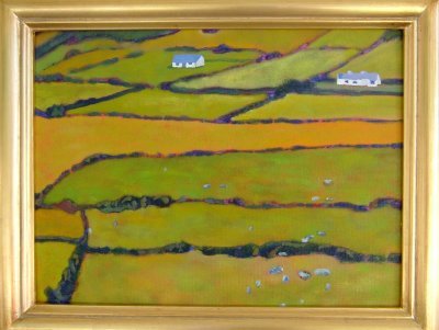 Painting of Irish Green Fields