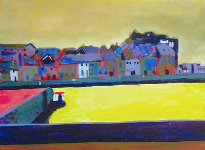 galway painting of the claddagh quay