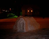 igloo in progress at night