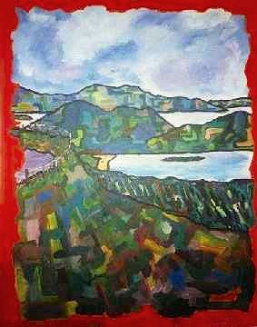 A Painting of Kenmare River in southwest Ireland