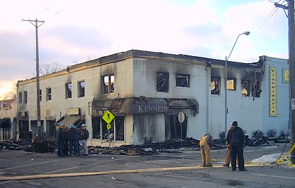 kennedys Pub after the fire