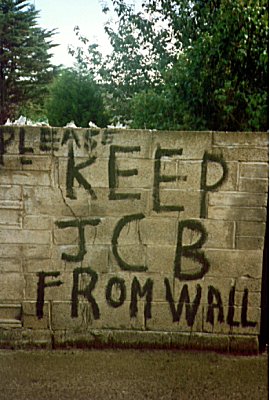 Keep JCB From Wall