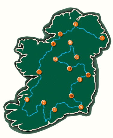 Here's a map to show you how extensive a tour of the island of Ireland the 