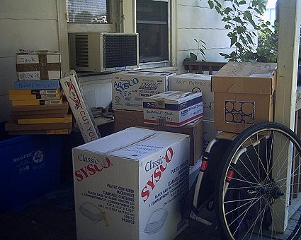 boxes on the porch