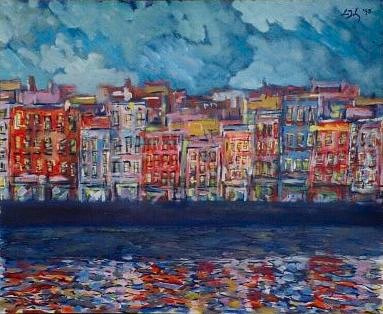 Painting of Dublin: The Quay