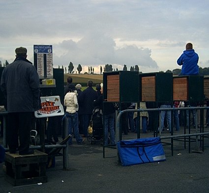 watching from the betting ring